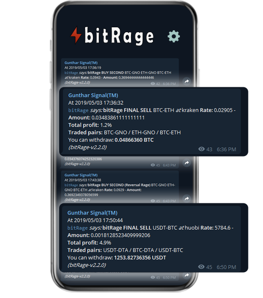 bitRage Live Signals on Telegram - bitrage.io
